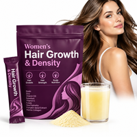 Poudre de soutien à la croissance et à la densité des cheveux pour femmes, marque privée, avec biotine, zinc, collagène marin, pour la force des cheveux et la nutrition du cuir chevelu