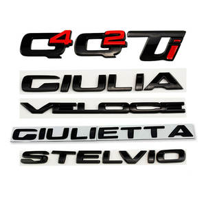 Autocollants de voiture Q2 Q4 GIULIA GIULIETTA STELVIO VELOCE Ti Badge Emblem pour <span class=keywords><strong>Alfa</strong></span> <span class=keywords><strong>Romeo</strong></span>, logo d'accessoires pour le coffre arrière - Product Image 1