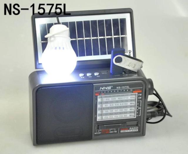 NNS-1575L Multi Function 8 Band Emergency Portable Multi Band Solar Radio With Led Light Radio