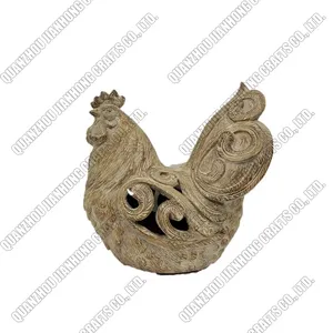 Estatuas de jardín de gallo resina pollo decoración patio arte césped adornos gallina escultura figuritas