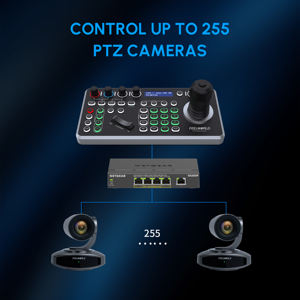Kit <span class=keywords><strong>Studio</strong></span> Live FEELWORLD: Mixer Touch L2 PLUS da 5,5\", Telecamera PTZ AI 4K10X e Controller PoE KBC20. Streaming, Cambio, Controllo. - Product Image 6