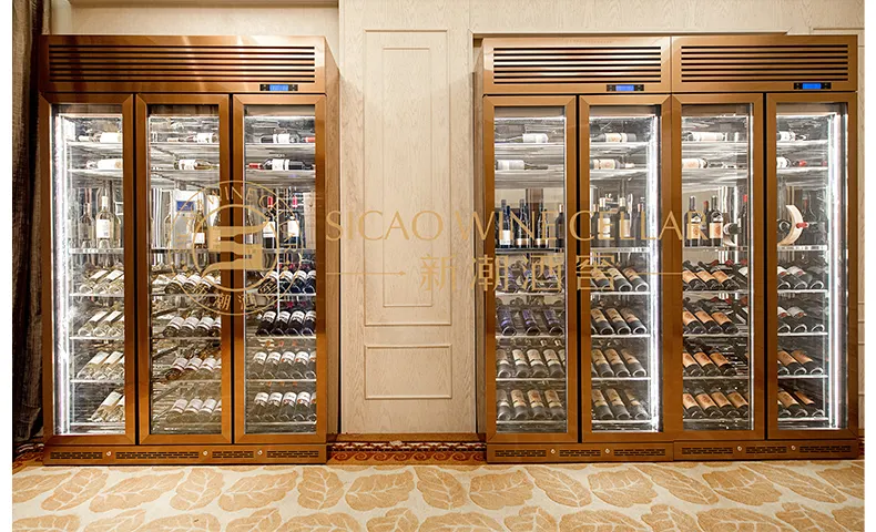 ห้องเก็บไวน์แบบกระจกโชว์แชมเปญ,สำหรับบาร์ไวน์ควบคุมอุณหภูมิได้ง่าย