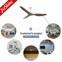 Ventilateur de plafond 1stshine avec télécommande 3 pales ABS moteur à courant continu ventilateur de plafond décoratif en plastique