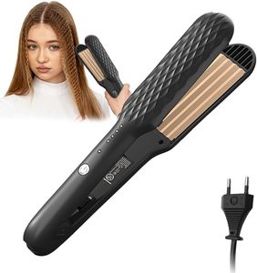 Lisseur et boucleur de cheveux électrique LED professionnel portable avec chauffage rapide pour usage domestique et en camping-car - Product Image 1