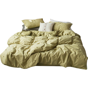 Bộ Ga Trải Giường Vải Jacquard 100% Cotton Màu Trơn Bộ Ga Trải Giường - Product Image 6