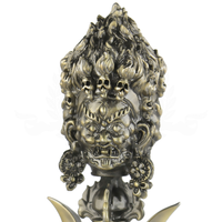 Statues de bouddha en métal personnalisé, artisanat religieux, décoration pour la maison, ensemble cadeau, 6 pièces