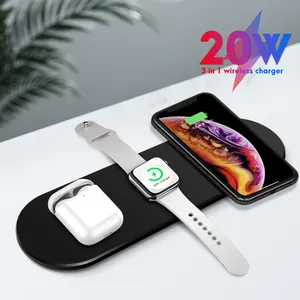 Fast Charging Qi Wireless Charger Pad, 3 в 1 Charger Station для iPhone 12, 13, Watch, earphone, 20W