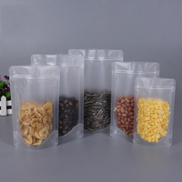 Sachet alimentaire transparent refermable à fermeture éclair, pochette verticale transparente avec fermeture à glissière
