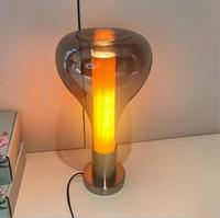 Lampe de lecture LED flexible de style européen moderne avec abat-jour en tissu, base en aluminium, verre, AC 85-265V, pour chambre à coucher