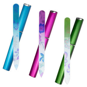 Lime à ongles en verre nano dégradé durable de haute qualité 80/100/180/240, outil de manucure professionnel au design personnalisé pour les magasins de détail - Product Image 1