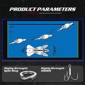 เหยื่อตกปลาแบบ Crankbait ไม่มีหัวเหยื่อ แบบ Split Tail <span class=keywords><strong>Scampi</strong></span> ขายส่ง ไม่ได้ลงสี - Product Image 4