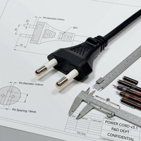 Kabel Daya KC Korea C13 H05VV-F 0.75mm2 Komputer PC Monitor TV Server Konsol Game Printer Kabel Pengganti OEM