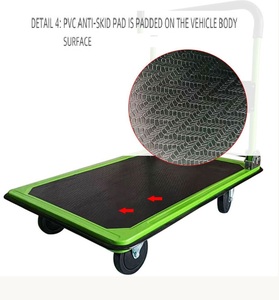 घरेलू चार-पहिएदार गाड़ी 150kg स्टील <span class=keywords><strong>flatbed</strong></span> ट्राली हैंडलिंग ट्राली तह हाथ ट्रक - Product Image 5