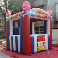 Portable carnaval crème glacée pop-corn nourriture boisson décrochage tente d'air mini gonflable barbe à papa stand gonflable cube cabine tente