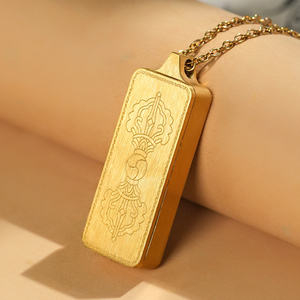 Boeddhabeeld Op Maat Gemaakt Geel Jambhala Boeddhisme Hanger/Hanger Religieuze Ornamentwinkel - Product Image 5