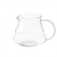 Verseuse à café en acier inoxydable, pot à café nuageux, pot de partage, en verre borosilicate épais résistant à la chaleur, grande capacité, avec échelle graduée, directement de l'usine