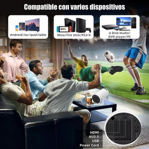 Proyector Inteligente HY300 PRO 2025, Superventas, Mini Portátil, Allwinner H713, 720P, 120 ANSI Lúmenes, Cine en Casa, LED, Android 11, 8GB - Product Image 3