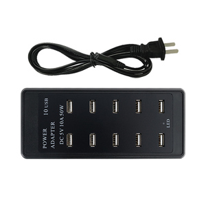 <span class=keywords><strong>Chargeur</strong></span> USB 50W 10 ports pour iPhone iPad <span class=keywords><strong>Kindle</strong></span> Samsung Xiaomi Station de charge - Product Image 1