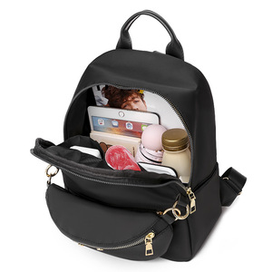 Zaini in morbida pelle da <span class=keywords><strong>donna</strong></span> Vintage a spalla femminile 2 in1 borsa a portafoglio da viaggio Casual da <span class=keywords><strong>donna</strong></span> borsa da scuola Mochilas - Product Image 2