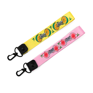 Wholesale Transfer-Printed Wrist Strap Custom Colorful Printed <b>Polyester</b> <b>Lanyard</b> Short Wrist Phone <b>Lanyards</b> - Product Image 1