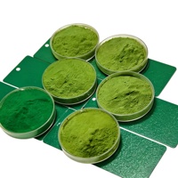 Yeşil Seri Kum Dokulu Polyester Termoset Toz Boya Anti UV Sprey Dış Mekan Mobilya Boyası Plastik Kaplama