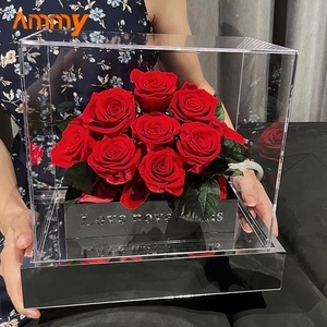 Rose éternelle AM-PFE58 Ammy en boîte, décoration romantique de jardin en acrylique, <span class=keywords><strong>cadeau</strong></span> pour la Saint-Valentin, événementiel, pour femme, meilleure qualité, collection 2025 - Product Image 1