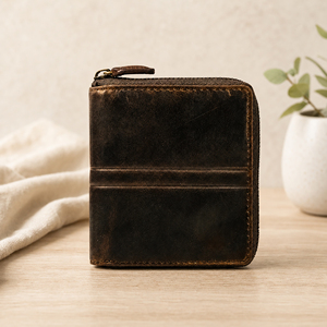Venta al por Mayor de Carteras Cortas de Cuero Genuino con Cierre Abierto, Ligeras, con Múltiples Ranuras para Tarjetas, Personalización de Marca, Suministro Directo de Fábrica - Product Image 6