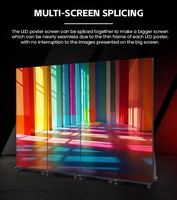 Écran LED publicitaire commercial portable, contrôle intelligent Wifi, affichage numérique HD, signalisation numérique, affichage d'affiches LED P2.5
