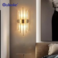 Lampu Dinding LED Modern untuk Interior, Bahan Aluminium Akrilik, Lampu Hias untuk Kamar Tidur, Hotel, Koridor, Tangga