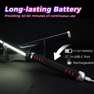 Espada Katana LED Demon, Cuchilla Nichirin Luminosa Recargable para Cosplay - Product Image 2