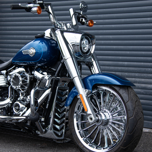 Accesorios de motocicleta, ruedas delanteras y traseras cromadas <span class=keywords><strong>para</strong></span> <span class=keywords><strong>Harley</strong></span> <span class=keywords><strong>Davidson</strong></span> Softail Fat Boy 2018-2024, <span class=keywords><strong>llantas</strong></span> sin cámara - Product Image 5