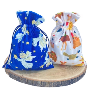 Custom Eco-friendly Velvet <b>Christmas</b> Drawstring Pouches Reusable Candy Holiday Favor Packaging Bulk Wholesale <b>Gift</b> <b>Bags</b> - Product Image 2