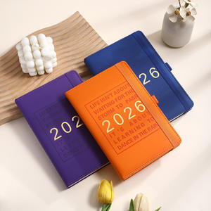 Agenda anual 2026, Bloc de notas de 365 días, A5, calendario inglés, cubierta de cuero, hilo, encuadernación de costura, correa de eficiencia mejorada - Product Image 4