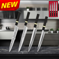 Ensembles de couteaux de cuisine japonais à haute teneur en carbone Yanagiba Deba Sashimi Kiritsuke, couteau à sushi pour restaurant