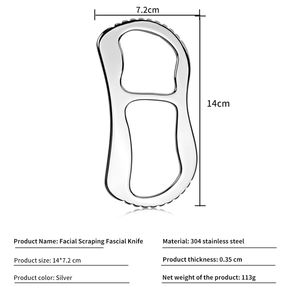 Yingshang fisioterapia de acero inoxidable Gua Sha masaje herramienta de raspado raspador muscular herramientas de masaje de tejido blando para la espalda - Product Image 5