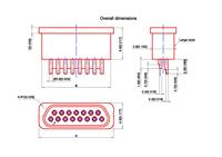 Connecteur électrique étanche à l'air sous vide poussé J30JM-13ZKS à 13 broches en alliage de Kovar, plaqué or et multi-broches