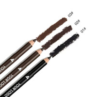 Crayon à sourcils et eye-liner en bois imperméable personnalisé avec logo de marque privée, anti-bavures, tenue longue durée, outil de maquillage