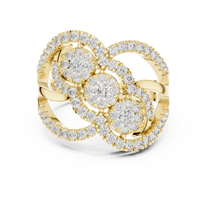 Luxury Style Gold <b>Diamond</b> <b>Ring</b> for Women Classic Elegant Design for Wedding Engagement and Everyday Fashion - Product Image 1
