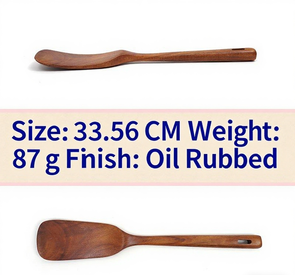 Teak square frying shovel