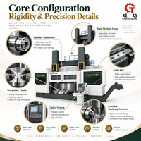 Tour vertical CNC haute précision pour la découpe des métaux, tour à tourelle CNC CV8080D