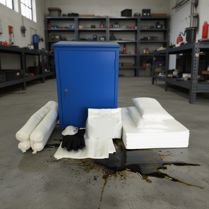 Ttake Spill Kit Oil Only In Cabinet With Absorbent <b>Pads</b> And Socks For Industrial Use - Product Image 3