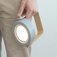 Lanterne portable moderne à poignée en bois, lampe de bureau pliable rétractable, lampe de chevet pour la lecture LED
