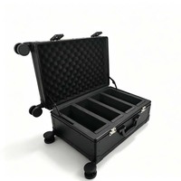 Valise à roulettes grande capacité avec poignée télescopique, boîte de rangement pour cartes de classification professionnelles PSA/SGC/CSG