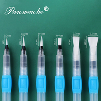 Panwenbo-Stylo pinceau pour aquarelle, rechargeable, 6 pièces