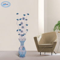 Lampe sur pied décorative minimaliste en fer forgé et aluminium, style vase, pour chambre d'hôtel, moderne, luxueuse, contemporaine, avec LED.