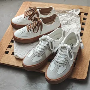 Spring New Microfiber Leather Retro Couple Walking Shoes Breathable Men's Trend Casual Shoes Men's Sneakers Canvas Shoes