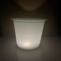 Seau de plage lumineux LED en plastique écologique, Gobelet lumineux pour jeux, Fournitures pour marché nocturne, Articles de bar, Vaisselle, OEM