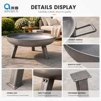 Brasero d'extérieur portable en acier Corten pour camping, jardin, patio, barbecue, design moderne personnalisé pour fêtes