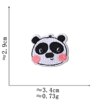 Patchs brodés animaux de dessin animé mignons à repasser, mini-appliques brodées animaux du zoo pour vêtements d'enfants