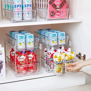 Plateau coulissant transparent à 2 niveaux pour la maison avec séparateurs, organisateur <span class=keywords><strong>sous</strong></span> l'évier pour les étagères de rangement des armoires - Product Image 2